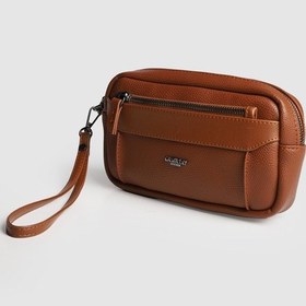 Resim La'graccio Paris Jacob Erkek Suni Deri El Çantası Taba 