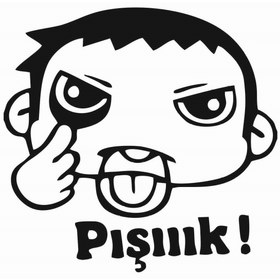 Resim Genel Markalar Pışık Yapan Çocuk Sticker 10 X 10 Cm 