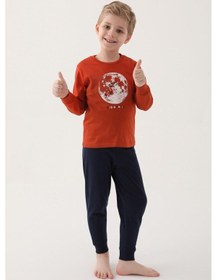 Resim Rolypoly Roly Poly 3205 Moon Erkek Çocuk Uzun Kol Pijama Takım 001 