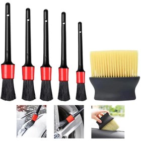 Resim mucit home Araç Oto İç Dış Konsol Torpido Detay Temizlik Fırça Seti 6 Parça 