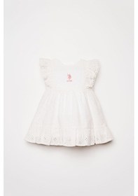 Resim U.S. Polo Assn. U.s. Polo Assn Kız Bebek Elbise Beyaz-2788 