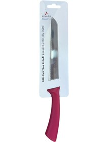 Resim Aryıldız Handy Dişli Mutfak Bıçağı Bordo 17cm 297643 Bordo 