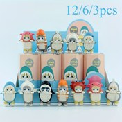 Resim 12/6/3 parça yavru kedi figür seti, sevimli mini PVC kedi heykelleri, sürpriz dekoratif hediyeler, masaüstü/cep telefonu/bilgisayar monitörü süslemesi için ideal, tatil hediyesi veya koleksiyon ve ofis/ev dekorasyonu için mükemmel 