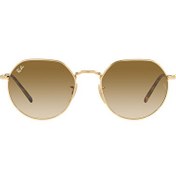 Resim Ray-Ban Jack RB3565 Geometrik Bakır Polarize Unisex Güneş Gözlüğü 