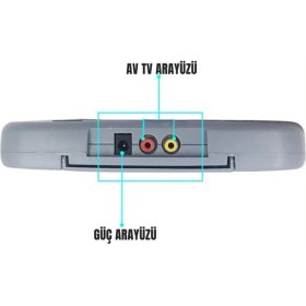 Resim Cosmostech Süper 8 Bit Retro Atari Oyun Konsolu – 2 Kolu + Tabanca + Atari TV Bağlantılı Video Game Set 