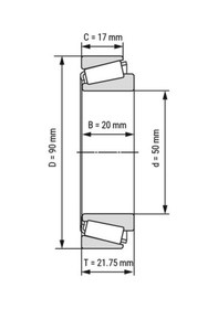Resim 30210 Konik Makarali Rulman 50X90X20 416077373 