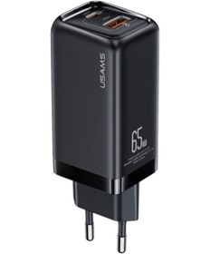 Resim Usams T47 Cc153 65w Dual-port Super Si Hızlı Şarj Dizüstü Bilgisayar Tablet Macbook Siyah 
