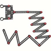 Resim 12 Yüzeyli Çok Açı Ölçü Cetveli, 5 Delik Bulma Açıklığı ile - Ağır Hizmet Tipi Alüminyum Tüm Metal Karo Delik Delme Bulucu, Karo Kurulumu ve DIY Projeleri için Hassas El Sanatları Aracı, Karo Ölçü Aracı, Sağlam Yapı, Dayanıklı Metal Yapı 