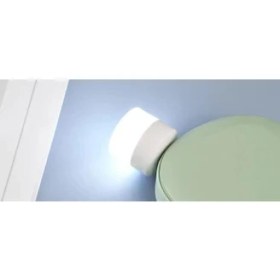 Resim USB Gece Işığı Yuvarlak Işık Taşınabilir Okuma Işığı Beyaz 