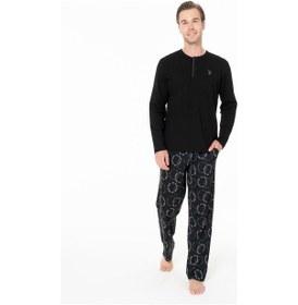 Resim U.s. Polo Assn. Erkek Siyah Pijama Takım Siyah 