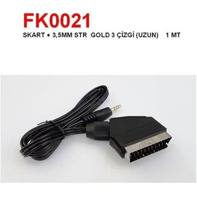 Resim Swat Scart 3.5 Mm Stereo 3 Çizgi Uzun 1 M. Av Kablosu Fk0021 