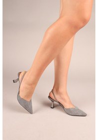 Resim Birikon Sorelle Arkası Lastikli Stiletto Platin-8259 PLATIN 