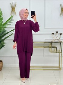 Resim Still Butik Elif Yılmaz Yeşim Takım Sandy Kumaş Pantolon Tunik İkili Yazlık Tesettür Giyim ST2171 