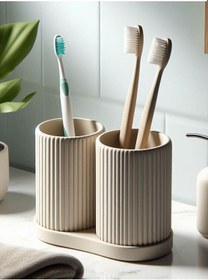 Resim İkili Stantlı Diş Fırçalık 