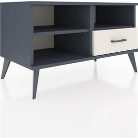 Resim Hyperion Şifonyer 2 Raflı Tek Çekmeceli 88x44x48 Antrasit-antrasit/aytaşı Antrasit/aytaşı 