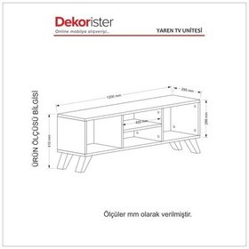 Resim Dekorister Yaren Tv Sehpası Beyaz 