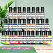 Resim 12 Renk Alçı Pigmenti (10ml/0.35oz şişe), alçılı ve çimentolu DIY projeleri için uygun, su bazlı pigment DIY, alçı ve çimento boyama malzemesi, alçı, çimento ve su bazlı el işleri için renklendirme 