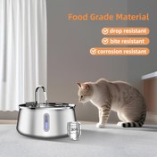 Resim Yabstrip 4L Paslanmaz Çelik Kedi Su Çeşmesi Görünür Seviye ile, Ultra Sessiz USB Güçlü Evcil Hayvan İçme Kabı, Isırma ve Korozyona Dayanıklı, Pil Gerektirmez, Kediler için Su Çeşmesi, Yabstrip 