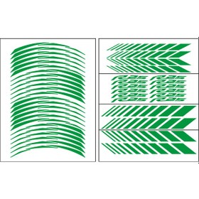 Resim Yamaha R25 Reflektör Yeşil Racing Jant Şeridi 