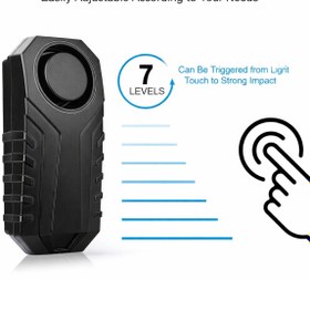 Resim MDSTECH 113dB Bisiklet Motosiklet Alarmı Uzaktan Kumandalı Su Geçirmez 7 Hassasiyet SOS 