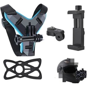 Resim comse Aksiyon Kamera Kask Alt Çene Bağlantı Aparatı Telefon Tutucu Set Go Pro Motorsiklet 