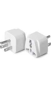 Resim Aogo Abd Priz Dönüştürücü 3 Pinli Fiş Adaptör Üniversal American Fiş Çevirici Type B Plug Adapter 
