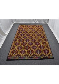 Resim Zehra Abla Halı El Dokuması Otantik Çumra Yörük Yün Cecim Kilim 6256 