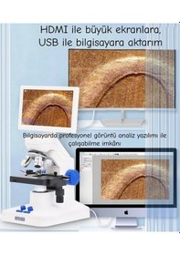 Resim Ece Opto-edu Dijital Mikroskop Seti Biyoloji Mikroskobu 7 Lcd Ek 