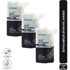 Resim Dermokil Soyulabilir Siyah Kil Maske 50 Ml X 3 Adet 