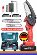 Resim BÖHRER 58v 5ah Red +2 Adet Zincir Hediyeli Çift Bataryalı Dal Budama Akülü Testere Makinesi 