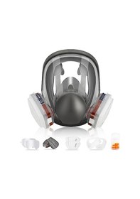 Resim Dinosaurs Tam Yüz Solunum Maskesi, 19'u 1 Arada 6800 Filtreli Yeniden Kullanılabilir Solunum Maskesi 