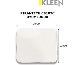 Resim Teknotrust Pirantech CB107 C Buharlı Temizlik Makinesi Uyumlu Mikrofiber Yer Bezi Seti 3'lü 