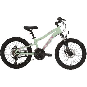 Resim Bisan KDX 2500-D KIZ ÇOCUK BİSİKLETİ 28CM MD 20 JANT 21 VİTES MİNT YEŞİL PEMBE BEYAZ 