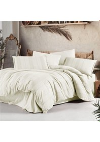 Resim Clasy Ranforce Nevresim Takımı Çift Kişilik Arakis V5 Ekru 