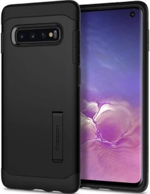 Resim Spigen Galaxy S10 ile Uyumlu Kılıf Slim Armor Black 