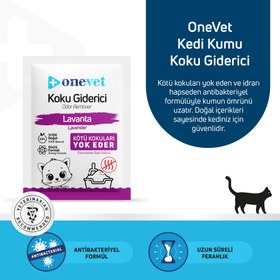 Resim OneVet Kedi Koku Giderici Lavanta Koku 25 Gr. 15 Adet - 15 X 25 Gr 