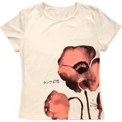 Resim Kadınlar İçin Kısa Kollu Günlük Tişört - Çiçek Desenli Papatya Baskılı Yuvarlak Yaka, Hafif Nefes Alabilen Kumaş, Makinede Yıkanabilir İlkbahar Yaz Üstü, Kadın T-Shirtleri, Casual Giyim, Sanatsal Baskı, Esnemez Kumaş, Sevimli Tasarım, Yumuşak Dokulu, Baskılı Üst, İlkbahar Gardırop 