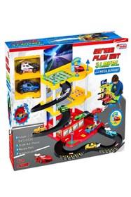 Resim a v d a 3 Katlı Mega Oyuncak Garaj Seti Pisti - Otopark - Istasyon Araba Oyun Seti 