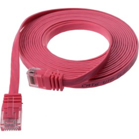 Resim IRENIS CAT6 Yassı Ethernet (Network, LAN) Kablosu, Fuşya, 3 metre 