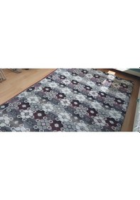 Resim 6m2 Staring Desen Serme Biyeli Halı Örtüsü Bordo - Krem 