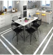 Resim Knsz masa sandalye takımı hem75mazlum byzsyh 130*090 klç 6 sandal 
