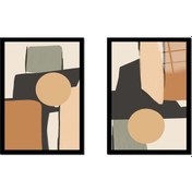 Resim Modern Nesneler İkili Çerçeveli Cam Tablo Seti-173389 