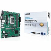 Resim ASUS Pro H810M-C-CSM DDR5 (6400MHz)OC M.2 DVI/VGA/HDMI/DP/USB-C PCIe 5.0 1851P mATX Anakart 