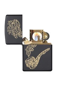 Resim Zippo Lazer Pipo Gravür İşleme Pipo Çakmağı 