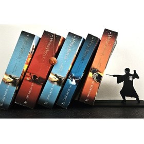 Resim Harry Potter Silüetli Plastik Kitap Tutucu Dekoratif Kitaplık Organizer 