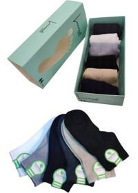 Resim Leement socks Çocuk 6 Çift Yazlık Bambu Patik Çorap Dikişsiz Burun Esnek 