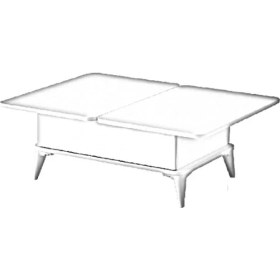 Resim Zerenland - 92 Çift Çekmeceli Akıllı Sehpa, Sihirli Sehpa, Orta Sehpa, Laptop Masası 