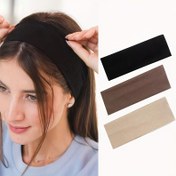 Resim 3 adet/2 adet Moda Baş Bandı, Yumuşak ve Esnek, Düz Renk Kaymaz Saç Halkası, Spor ve Günlük Kullanım için Mükemmel 