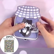 Resim Yaban Mersini Temalı Kedi DIY El Sanatları Seti 21 parça: Yaratıcı El İşi Seti + 20 Rastgele Desenli Sticker içerir, Scrapbooking ve Yapbozlar için Uygun, Doğum Günleri, Noel ve Yeni Yıl Hediyeleri için Mükemmel! 