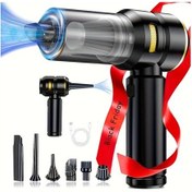 Resim Gaojunshop01 Siyah Yüksek Güçlü Kablosuz Araç Süpürgesi Islak Kuru Usb Şarjlı Ev Ve Araç 